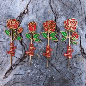 Anyák napi Örökrózsa 3D – egyedi szöveggel