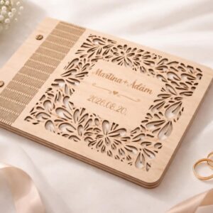 Esküvői Vendégkönyv kivágással