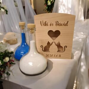 Homokceremónia szett Esküvőre szív