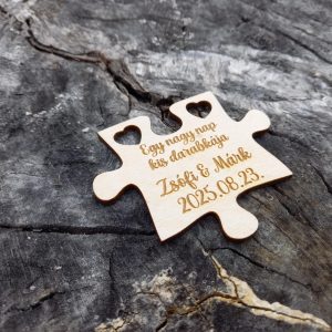 Egyedi esküvői ültető puzzle
