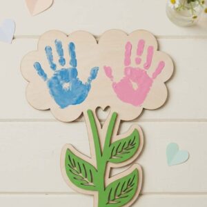 Anyák napi kéznyomat virág Tesó változat